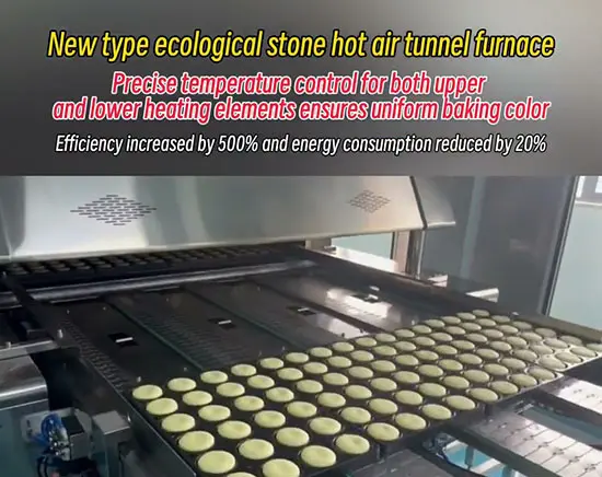 Tunnel ovens are used for baking bread, cookies, cakes, etc.